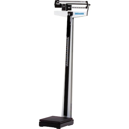 Health-O-Meter Scale, w/ Height Rod, 20-1/4"x10-3/8"x57-1/2", Black/Silver HHM402KL